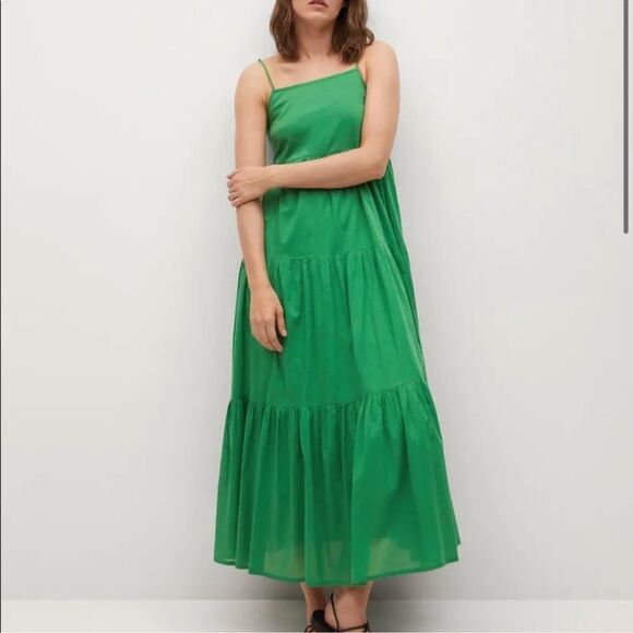 Mango blogger favorite green cotton maxi dress - Picture 5 of 8